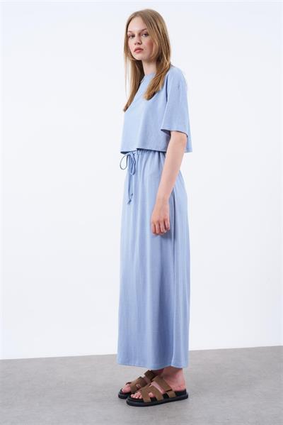 51021 TİŞORT ETEK TAKIM İNDİGO