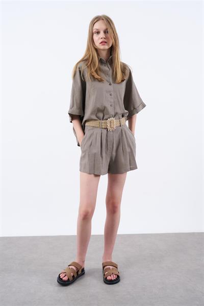 51036 GÖMLEK ŞORT TAKIM VİZON