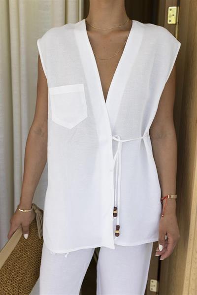 51042 YELEK PANTOLON TAKIM BEYAZ