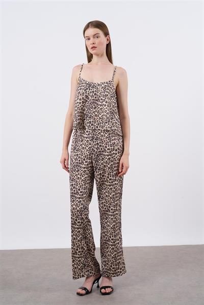 51053 SATEN ASKILI BLUZ TAKIM LEOPAR
