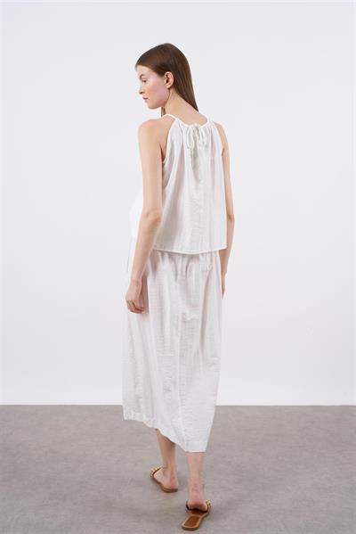 51055 ASKILI BLUZ ETEK TAKIM EKRU