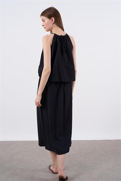 51055 ASKILI BLUZ ETEK TAKIM SİYAH