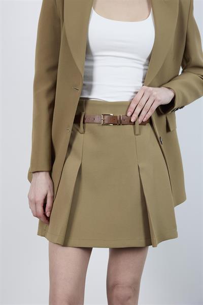 51065 ATLAS KEMERLİ ŞORT ETEK OLİVE