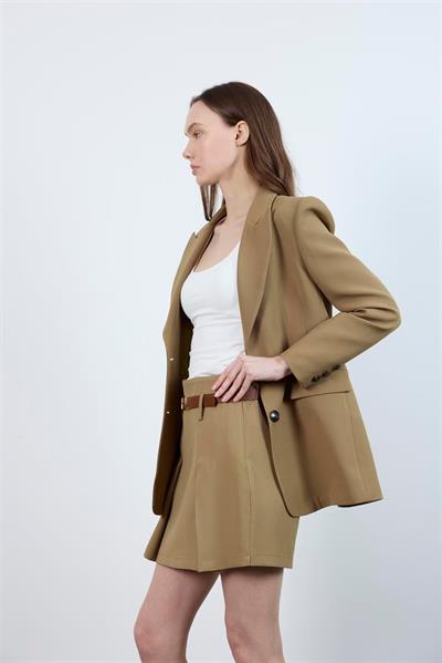 51065 ATLAS KEMERLİ ŞORT ETEK OLİVE