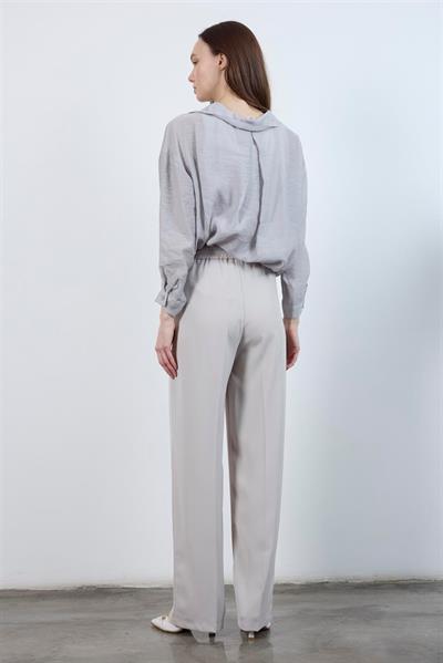 51078 PİLELİ PALAZZO PANTOLON TAŞ