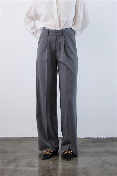 51093 PİLİLİ PALAZZO PANTOLON GRİ