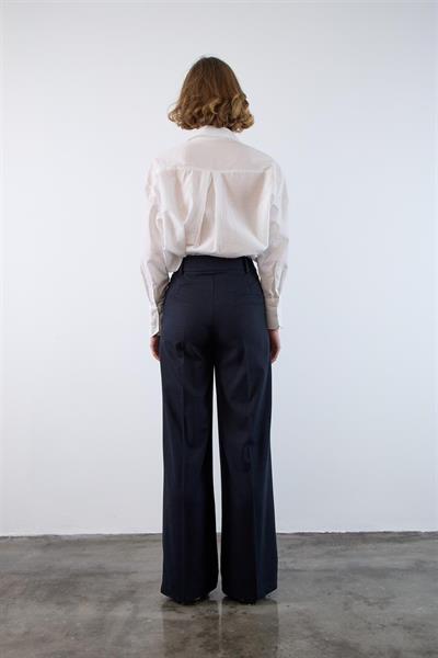 51093 PİLİLİ PALAZZO PANTOLON LACİVERT