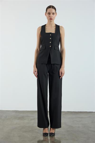 51102 YELEKLİ TAKIM SİYAH