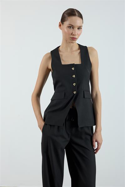 51102 YELEKLİ TAKIM SİYAH