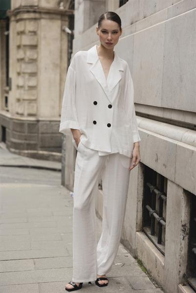 51107 CEKET PANTOLON TAKIM BEYAZ