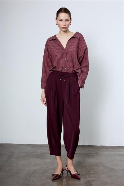 51111 PİLİLİ PANTOLON BORDO