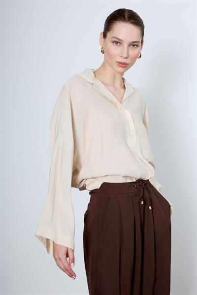 51111 PİLİLİ PANTOLON KAHVE