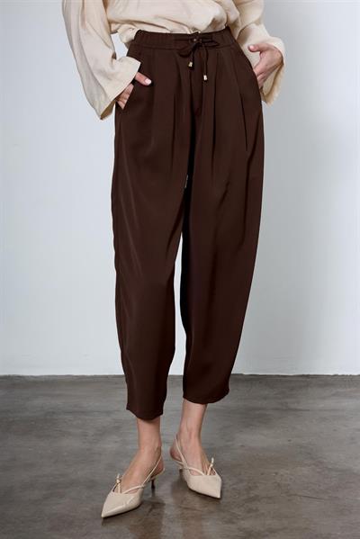 51111 PİLİLİ PANTOLON KAHVE
