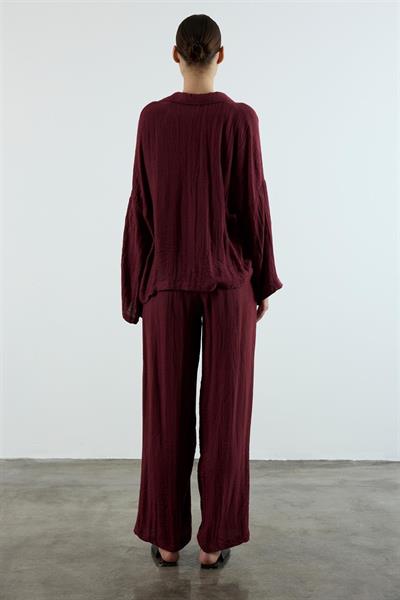 51119 POLO YAKA TİŞÖRT PANTOLON TAKIM BORDO