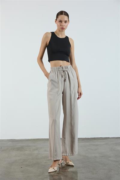 51120 BELİ LASTİKLİ PANTOLON BEJ