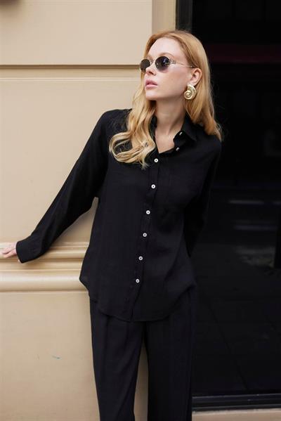 51125 GÖMLEK PANTOLON TAKIM SİYAH