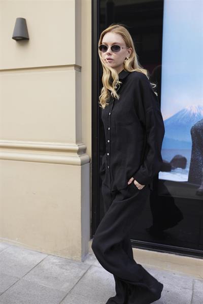 51125 GÖMLEK PANTOLON TAKIM SİYAH