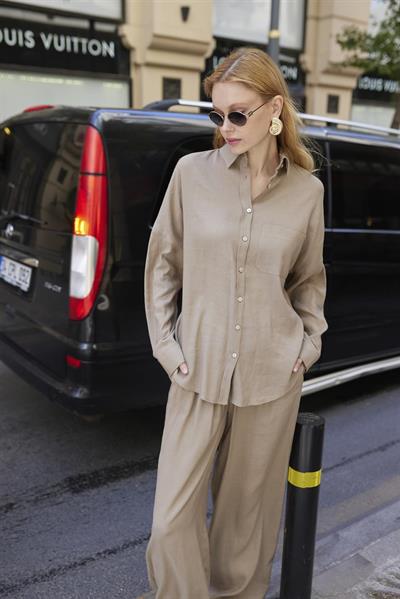 51125 GÖMLEK PANTOLON TAKIM VİZON