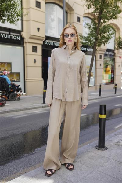 51125 GÖMLEK PANTOLON TAKIM VİZON