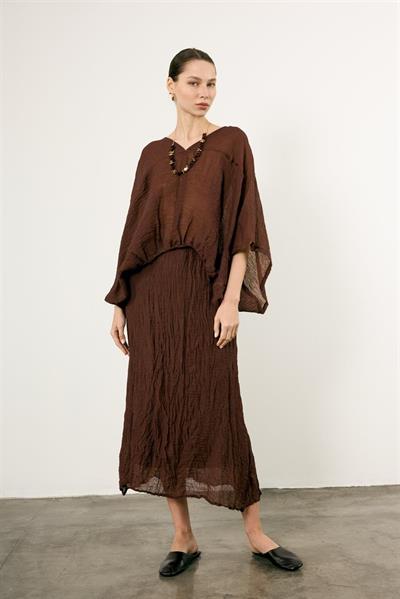 51134 BLUZ ETEK TAKIM KAHVE