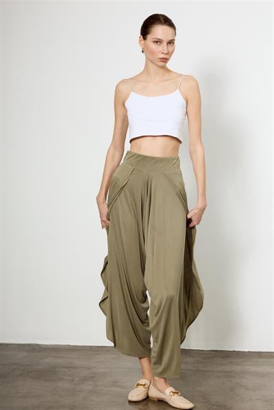 51147 YIRTMAÇLI ŞALVAR PANTOLON HAKİ
