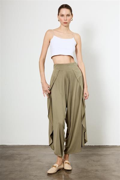 51147 YIRTMAÇLI ŞALVAR PANTOLON HAKİ