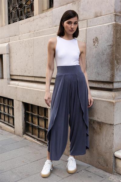 51147 YIRTMAÇLI ŞALVAR PANTOLON İNDİGO