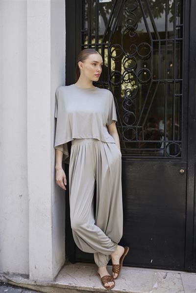 51149 TİŞÖRT PANTOLON TAKIM VİZON