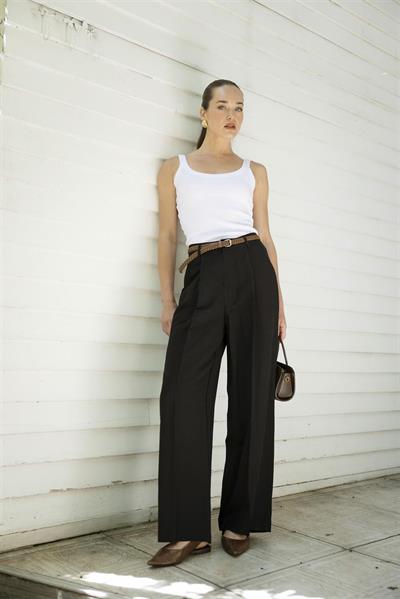 51150 KEMERLİ PANTOLON SİYAH