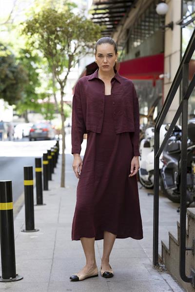 51153 GÖMLEK ELBİSE TAKIM MÜRDÜM