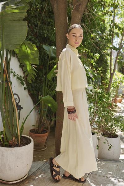 51153 GÖMLEK ELBİSE TAKIM SARI