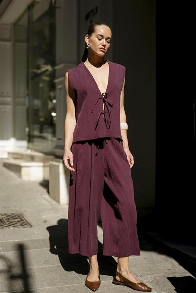 51155 YELEK PANTOLON TAKIM BORDO