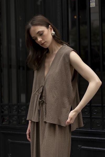 51155 YELEK PANTOLON TAKIM KAHVE