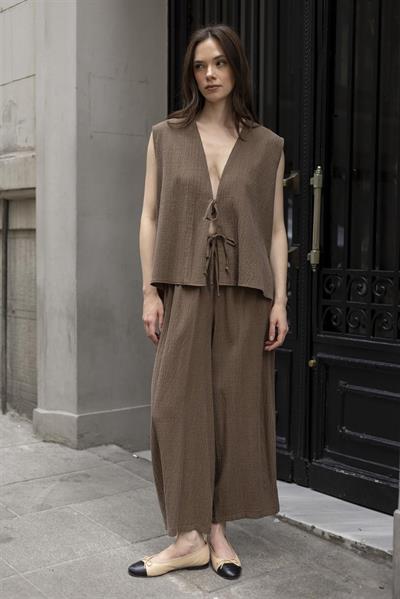 51155 YELEK PANTOLON TAKIM KAHVE