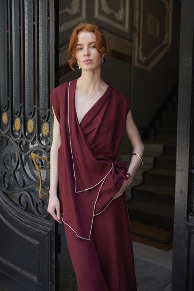 51160 KİMONO TAKIM BORDO