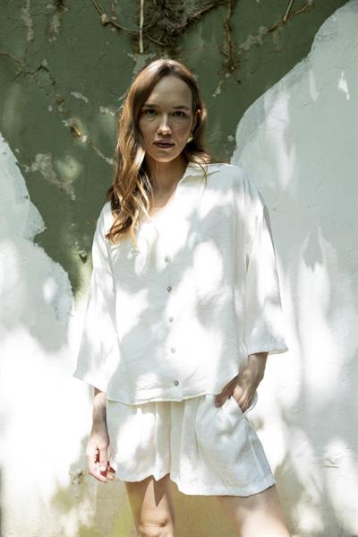 51161 GÖMLEK ŞORT TAKIM BEYAZ