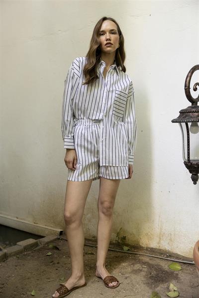 51177 GÖMLEK ŞORT TAKIM BEYAZ