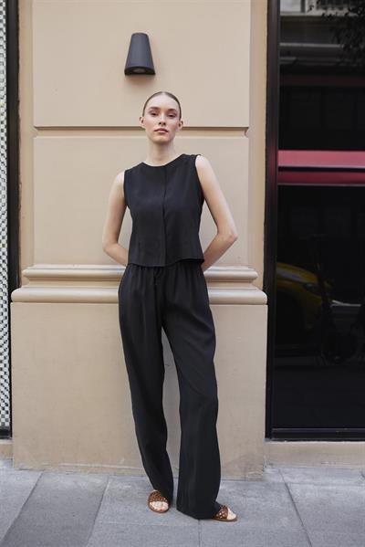 51192 KOLSUZ BLUZ PANTOLON TAKIM SİYAH