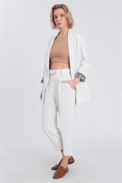 9227 ŞAL YAKA CEKET BEYAZ