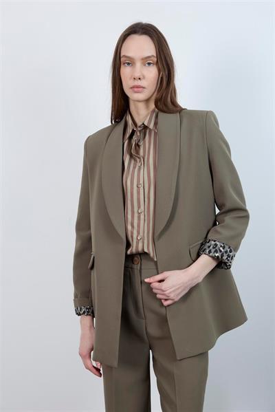 9227 ŞAL YAKA CEKET HAKİ