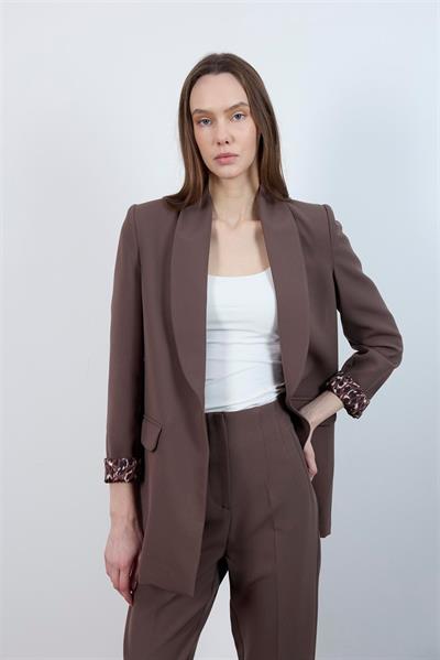 9227 ŞAL YAKA CEKET KAHVE