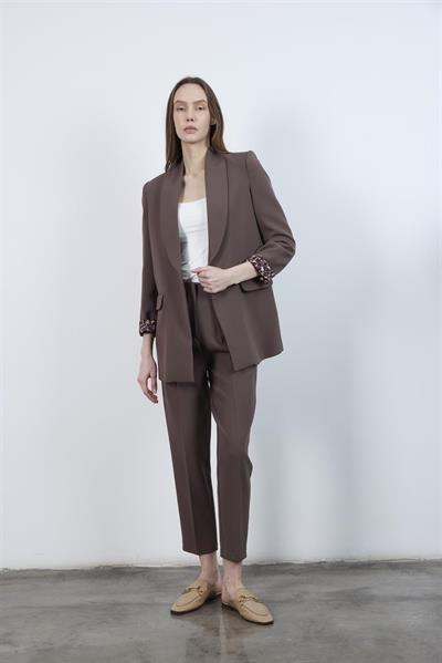 9227 ŞAL YAKA CEKET KAHVE