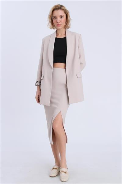 9227 ŞAL YAKA CEKET TAŞ