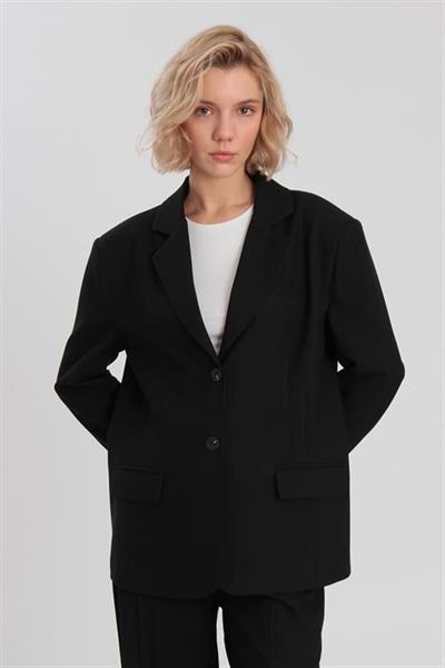 9281 POLİVİSKON CEKET SİYAH