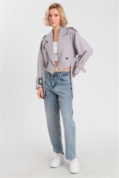 9306 REGLAN KISA CEKET GRİ