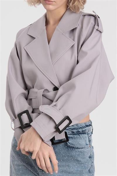 9306 REGLAN KISA CEKET GRİ