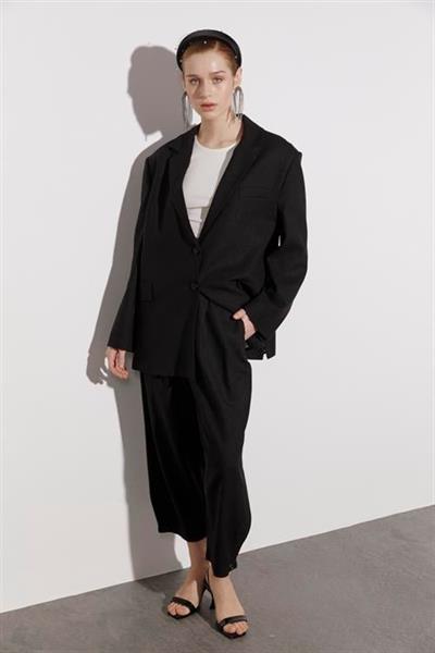 9430 KETEN CEKET SİYAH