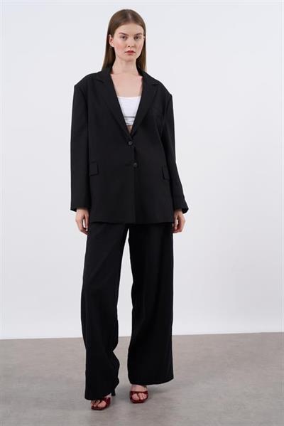 9433 KETEN CEKET SİYAH