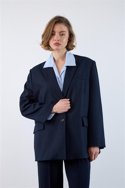 9484 POLİVİSKON CEKET LACİVERT