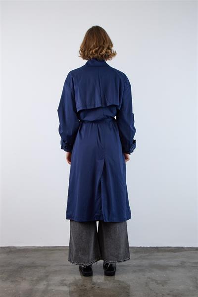 9542 UZUN TRENÇ LACİVERT